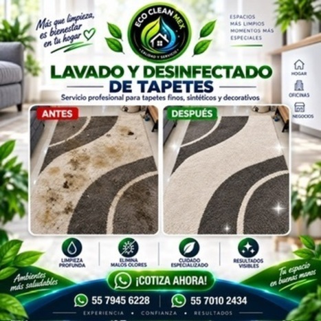 Lavado de alfombras y tapetes con sanitizado