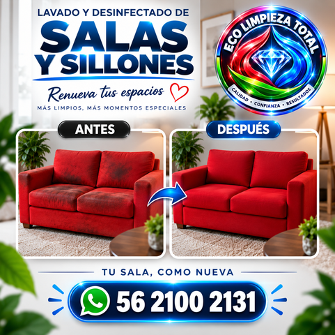 lavado de salas, sillas, sillones y muebles de tela CDMX