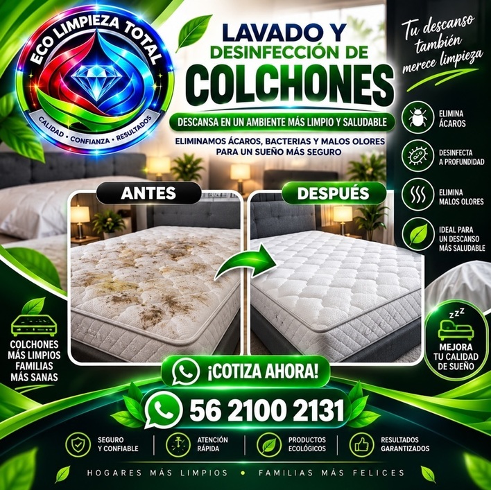 LAVADO Y SANITIZADO DE COLCHONES